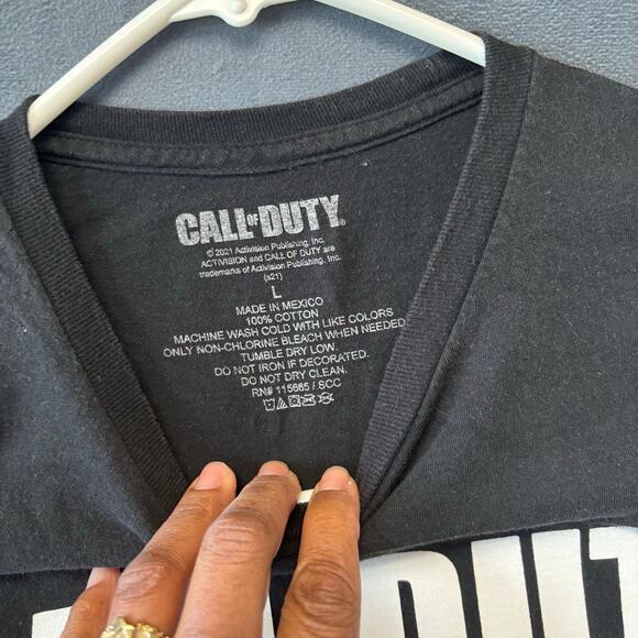 Call of Duty Gaming Shirt Mens Large CoD Logo Activision Shooter Blockcore Dark - Picture 3 of 4